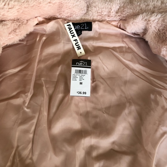 Faux Fur Pink Coat - Picture 2 of 5